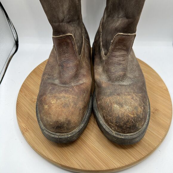 Georgia Men’s Size 9 W Wide Waterproof Steel Toe 11" Work Boots-Wellington Brown - Picture 7 of 9